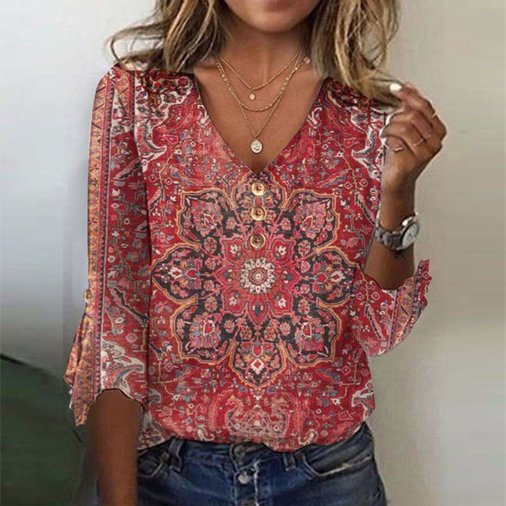 Elegant Karina - Vintage Boho Blouse