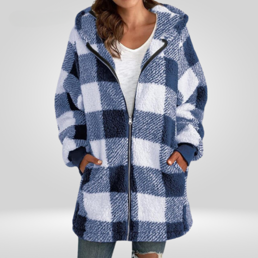 Elegant Essa - Relaxed Plaid Jacket