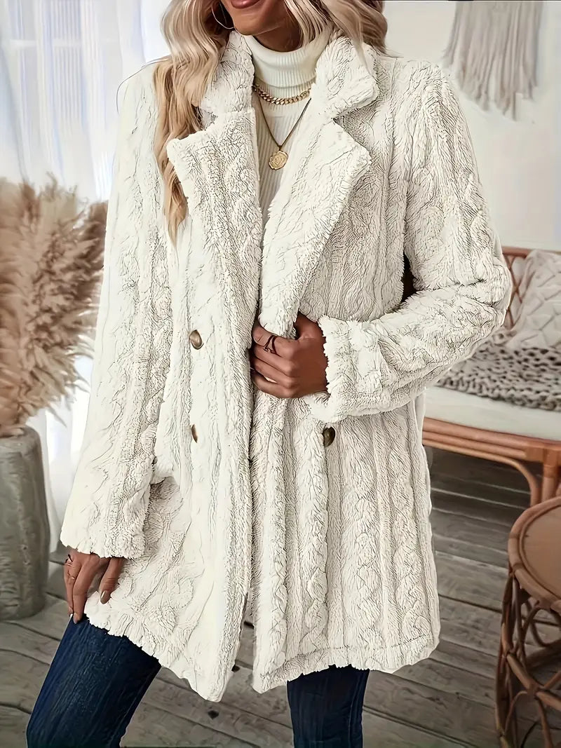 Stylish Seraphina - Textured Winter Coat