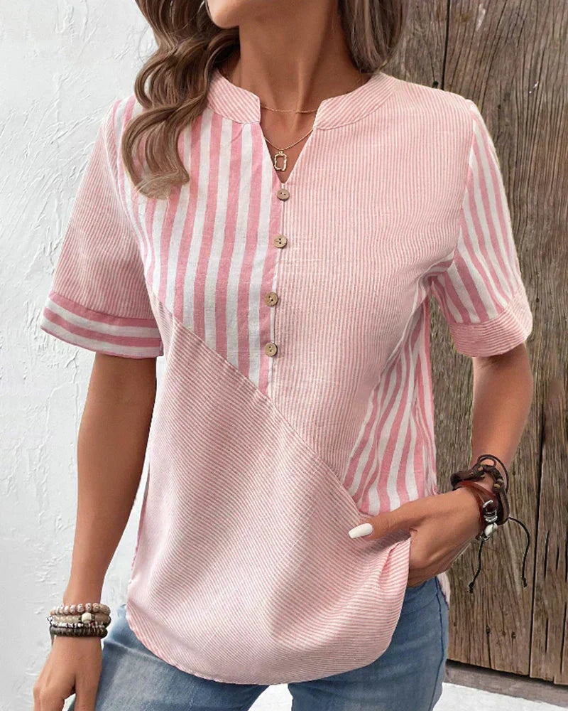 Fashionable Sandra - Classic Striped Top