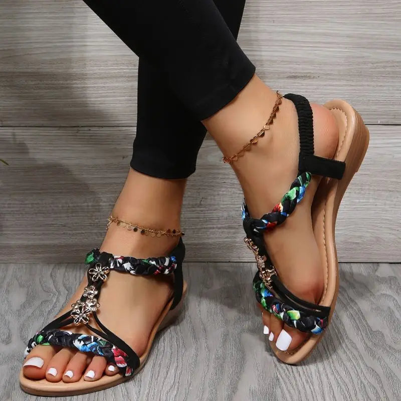 Comfortable Khate - Braided Flat Sandals
