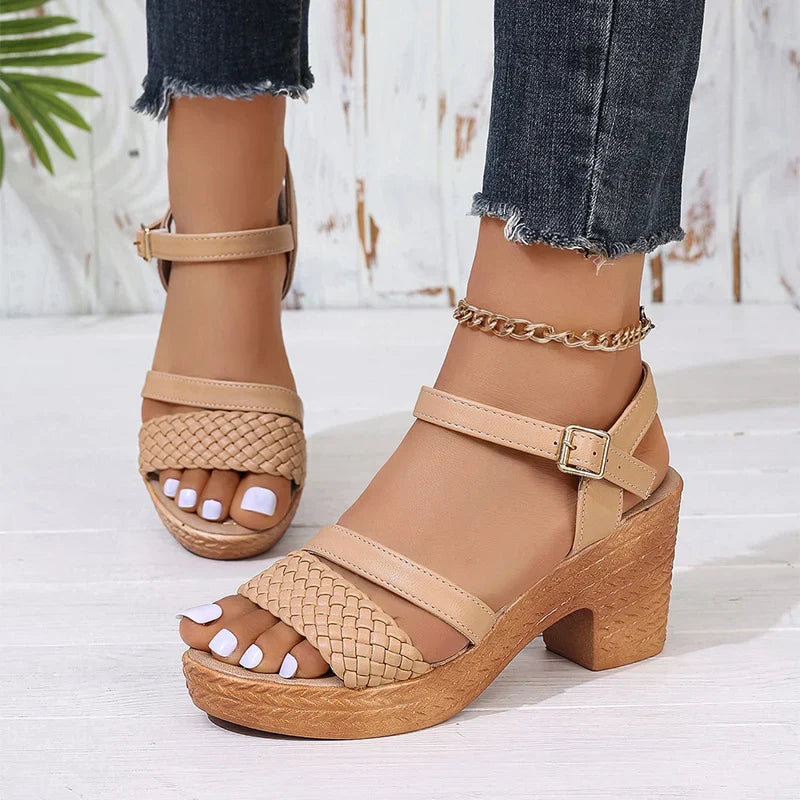 Comfortable Shira - Woven Platform Sandals