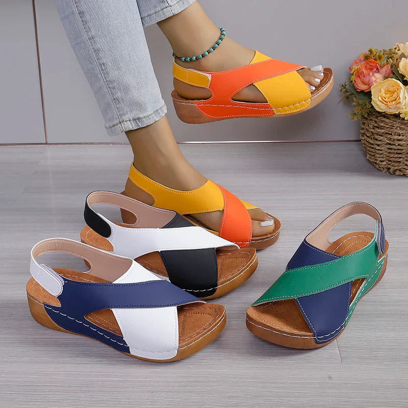 Comfortable Women Platform Sandals Summer 2024 New Mix Color Sandals Luxury Designer Shoes For Women Casual Beach Sandals Sandalias De Mujer
