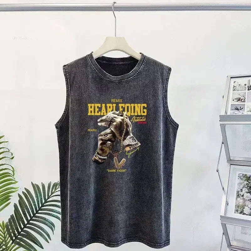 Stylish American Washed Old Vest