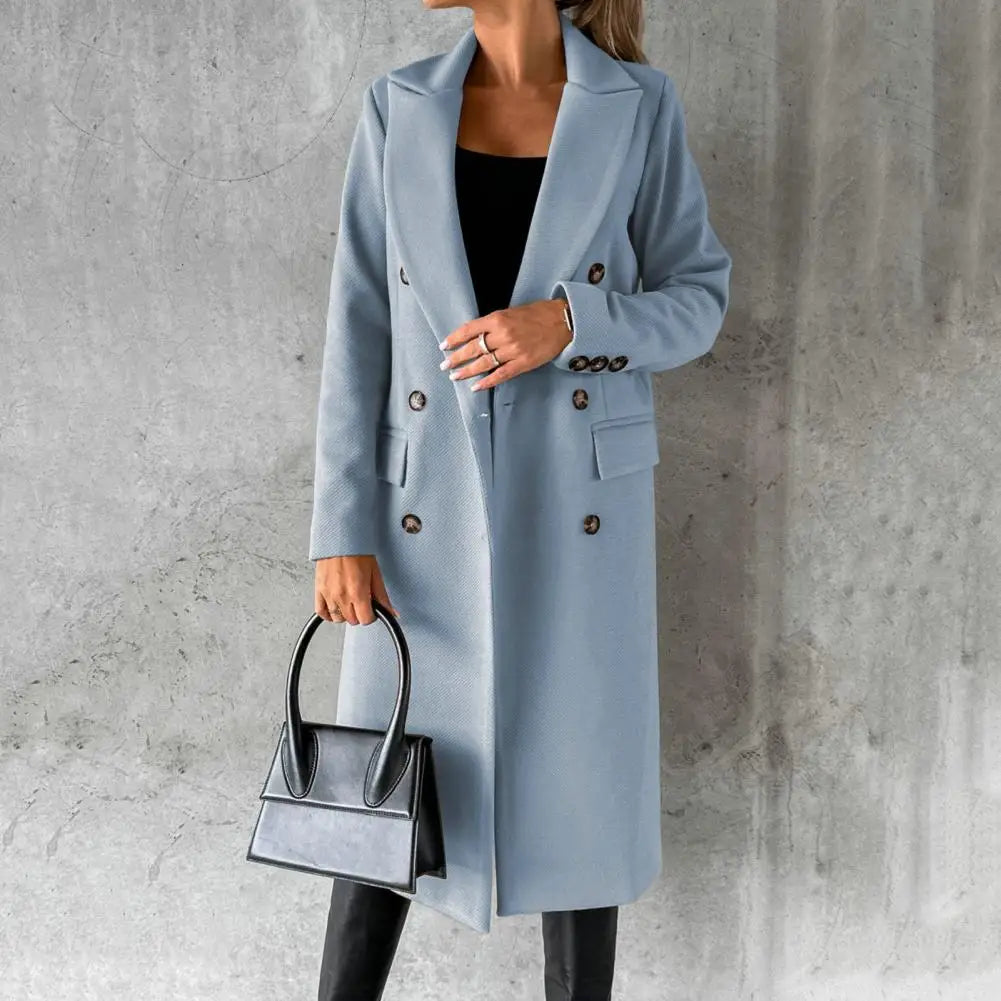 Elegant Genevieve - Timeless Double-breasted Coat