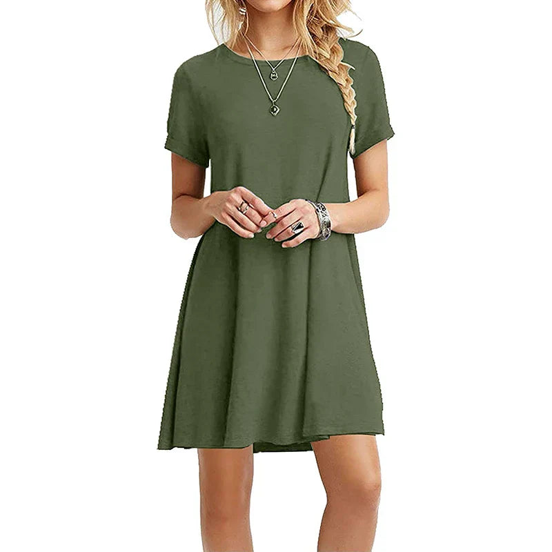 Comfortable Livie - Minimalist Shirt Dress