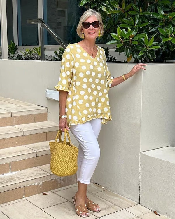 Comfortable Chloe - Stylish V-neck Blouse