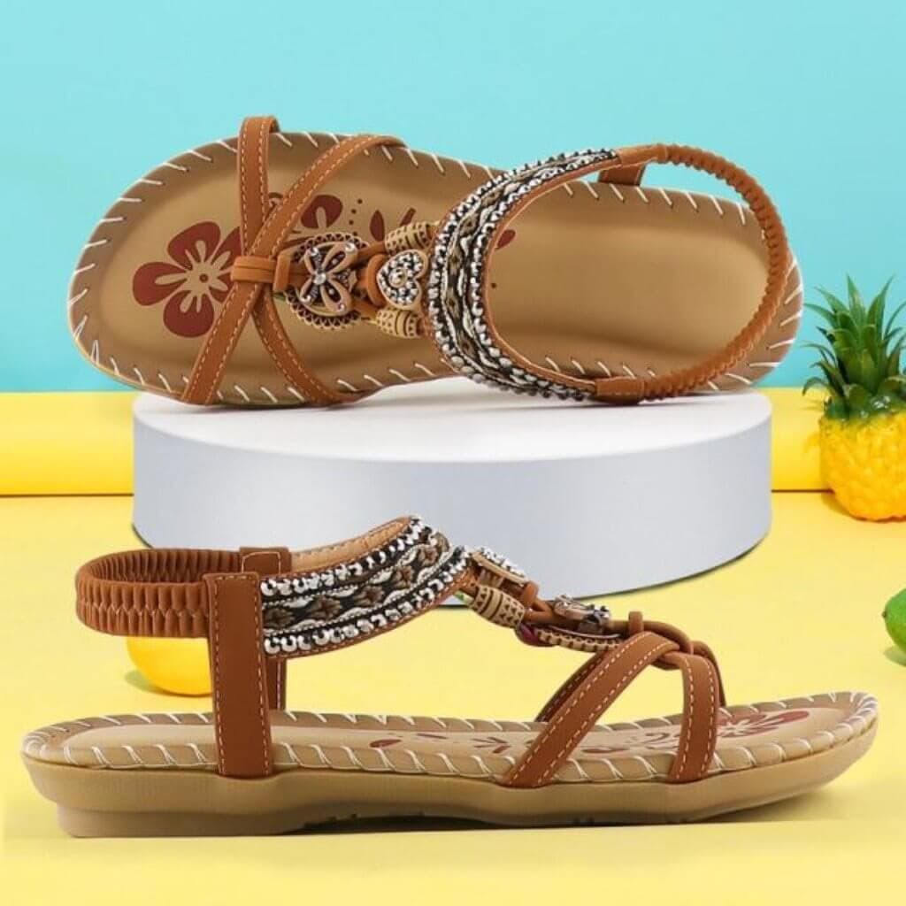 Classic Havana - Sandals With Elastic Band &amp;amp; Soft Platform
