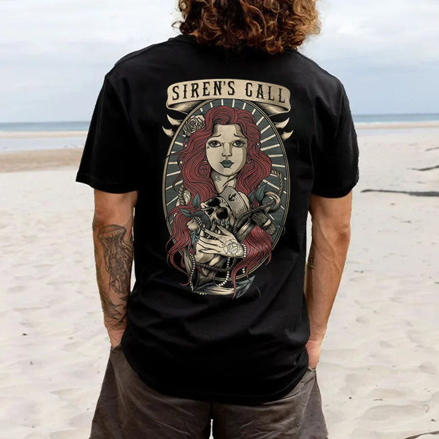 Classic Siren&amp;#39;s Call Printed Men&amp;#39;s T-shirt