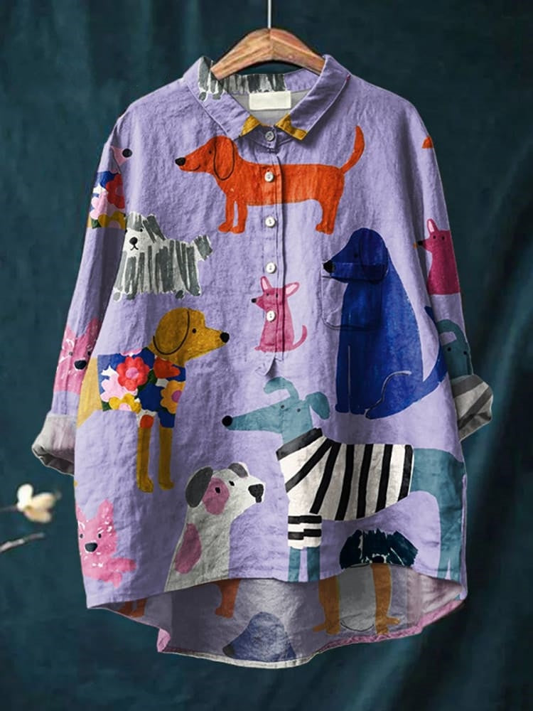Comfortable Trisha - Playful Print Blouse