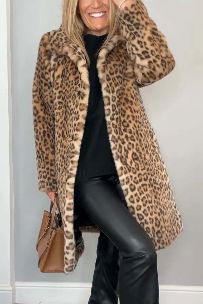 Stylish Sharmaine - Leopard Print Coat