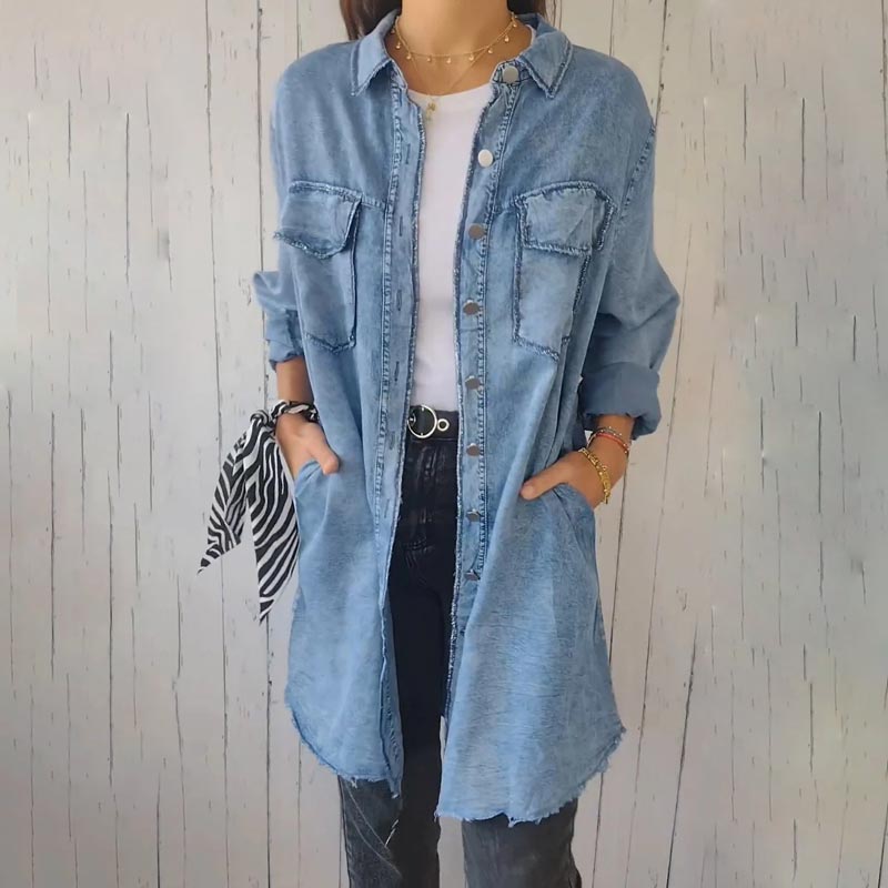 Trendy Deandra - Oversized Denim Shirt